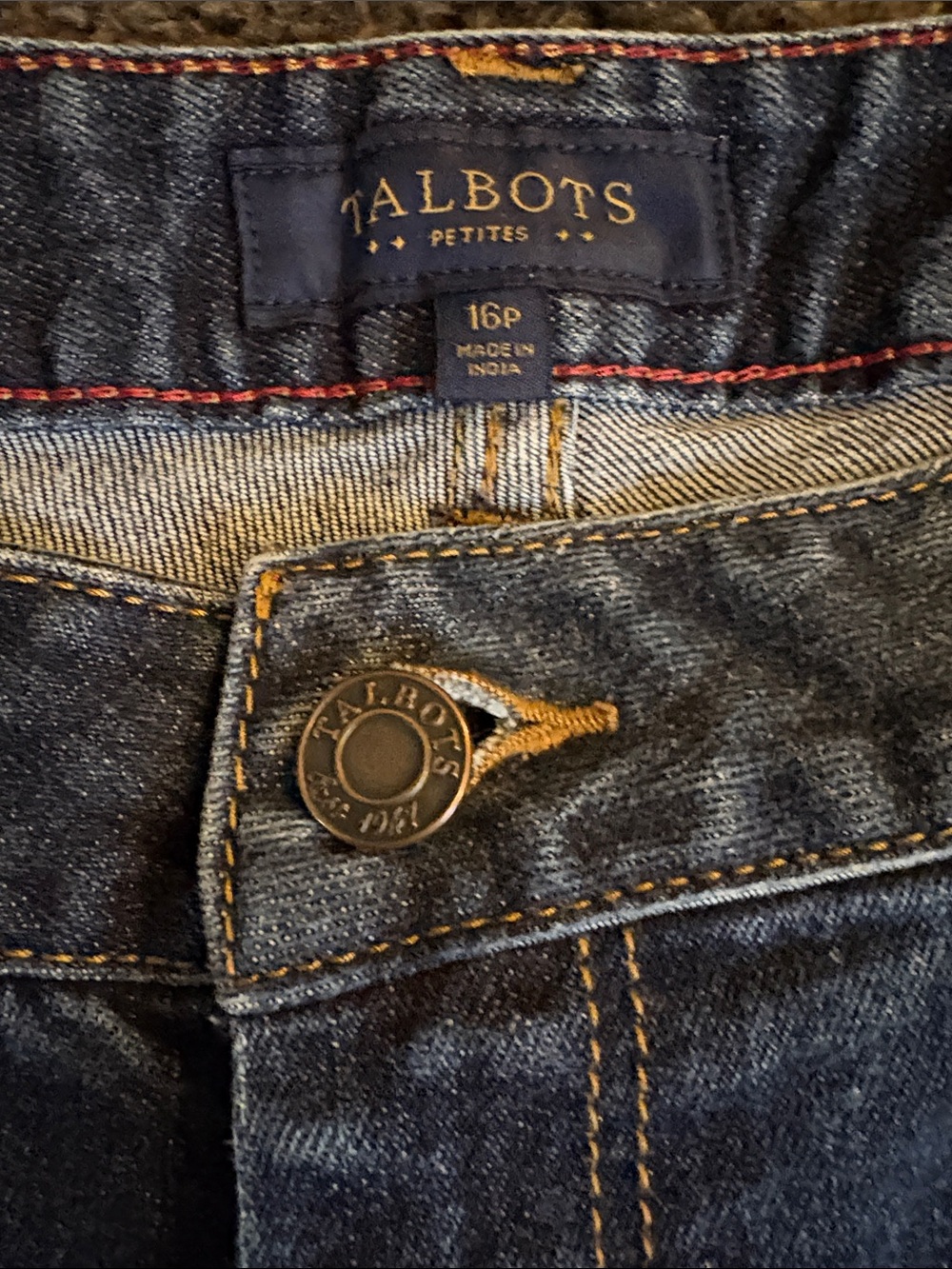 Talbots Dark Indigo Curvy Straight Leg Jeans - Picture 4 of 7